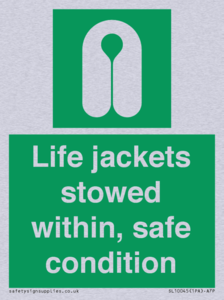 Life jackets stowed within